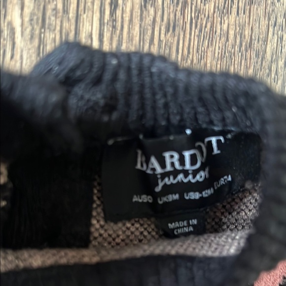 Pink and Black Animal Print Crew Neck Sweater Bardot junior 9-12 months sale - Picture 4 of 6